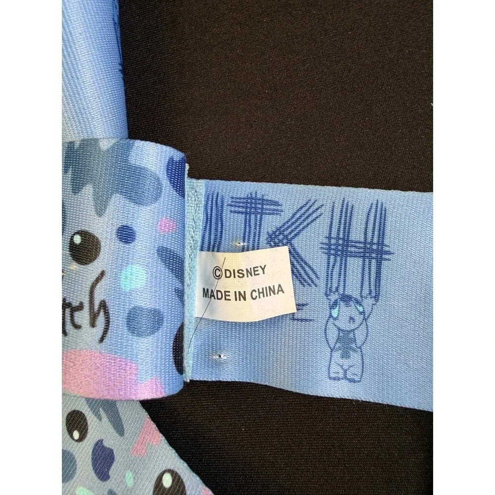 Disney Pin Trading Lanyard Lilo Stitch Fabric Extra Wide Pin Key ID Badge Holder